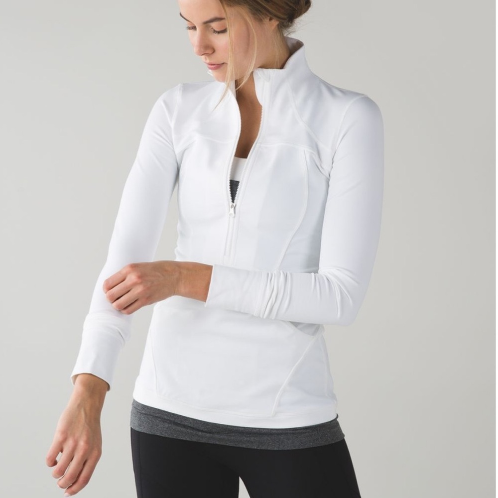 lululemon athletica White Zip-Up Sweatshirt